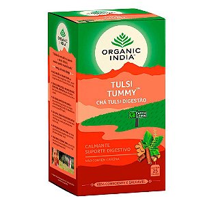 Chá Tulsi Tummy Digestão - 25 sachês - Organic India 