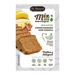 Mix Para Bolo Integral Sabor Banana com Canela Sem Glúten - 350g - La Pianezza