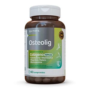 Osteolig Colágeno Tipo 2, Condroitina, Glucosamina, K2 e  Magnésio Malato 60 comp