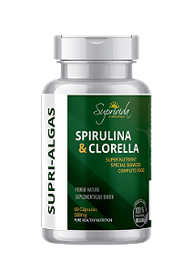 Chlorella com Spirulina Supri Algas 60 cáps