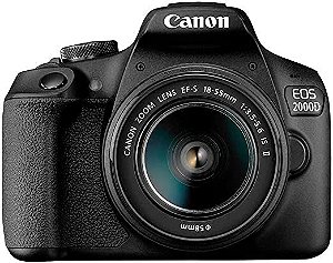 Câmera Digital Canon EOS 2000D 24.1MP 3.0" Lente EF-S 18-55MM IS II