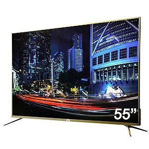 Smart TV JVC LT-55KB77 LED 55” Ultra HD 4K HDMI/USB com Conversor Digital - Preto