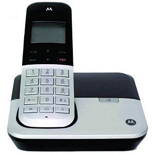 TELEFONE MOTOROLA M-6500 1 BASE BIVOLT NEGRO/PRATA