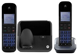 Telefone Motorola M6000-2 - Bina - 2 Bases - BiVolt - Preto