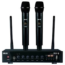 Microfone Sem Fio Duplo BLG Uhf Mixer - TMV-6