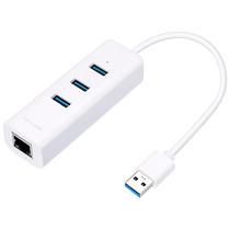 Hub USB TP-Link UE330 com 3 Portas USB 3.0 e Ethernet - Branco