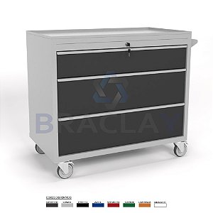 Carrinho para Ferramentas 3 Gavetas 1000X860X550MM BM-0310 ERGOFLEX  BRACLAY
