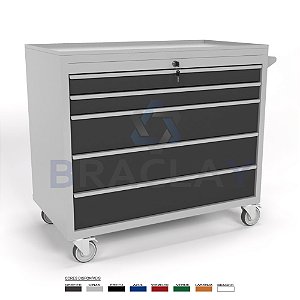 Carrinho para Ferramentas 5 Gavetas 1000X860X550MM BM-0510 FLEX BRACLAY