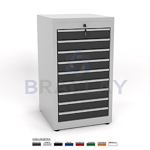 Gaveteiro Industrial Modular 9 Gavetas 500x900x550MM BA-0150 FERGOFLEX BRACLAY
