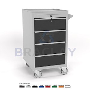 Carrinho para Ferramentas 4 Gavetas 500X860X550MM BM-0650 ERGOFLEX  BRACLAY