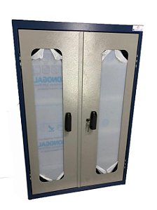 Armário Industrial p/ Parede c/ 03 prateleiras e porta em aço ou acrílico BRA-10202 / BRA-10202A