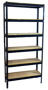 Estante de Aço c/ 06 Prateleiras de Madeira EST6 BRACLAY