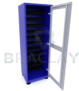 Armário Industrial Porta Componentes com 72 caixas BIN n.3 BRA-263CBA BRACLAY