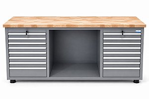 Bancada industrial para serviços c/ 16 gavetas BRA-10127 BRACLAY