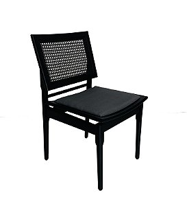 Cadeira Rosa Cor Ebanizada