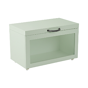 Baú Com Acrílico e Rodízio em Laca