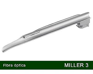 Lâmina Laringoscópio Fibra Óptica Miller Nº3 MD