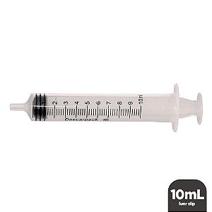 Seringa 10mL Luer Slip Sem Agulha Unidade Descarpack