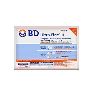 Seringa Insulina Ultra-Fine II 0,5mL 50UI Ag.8x0,30mm PCT c/ 10un BD