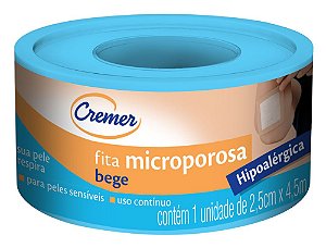 Fita Microporosa Bege 2,5cm x 4,5m Cremer