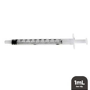 Seringa 1mL Sem Agulha Bico Luer Slip Unidade SR