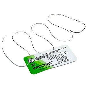 Fio Agulhado Nylon 0 C/ Agulha 30mm Unidade Procare