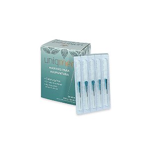 Agulha Acupuntura 0,25 x 15mm cx c/ 100 un. Uniqmed