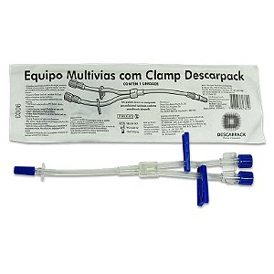 Equipo Multivias Com Clamp Luer Slip Un. Descarpack