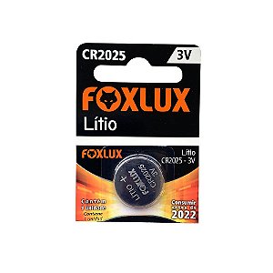 Bateria CR2025 3V Lítio c/1 Unidade FOXLUX