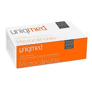 Microcânulas 22G x 50mm Ultra-Premium CX c/24un. Uniqmed