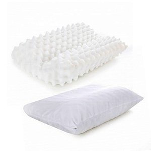 Travesseiro Pillow Anatômico c/Fronha Anti-Ácaro 0,63x0,45m NHC