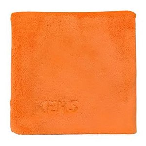 KERS TOALHA DE MICROFIBRA CORAL FLEECE 40X40CM 450GSM LARANJA SEM BORDA