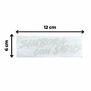 ADESIVO SIMBORA COM DEUS HOLOGRÁFICO