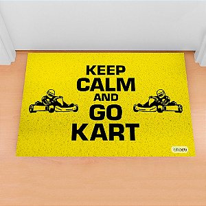 Tapete Capacho - Kart Keep Calm Amarelo