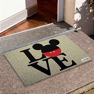 Capacho Escrita - Love Mickey