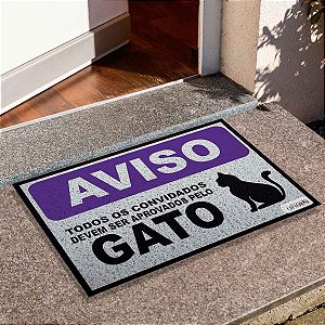 Capacho Pet - Gato Aviso