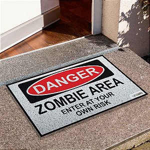 Capacho Frase - Danger Zombie Area