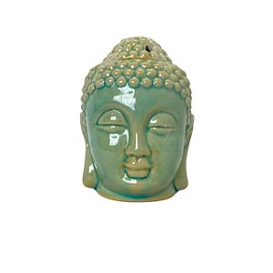 Rechaud Cabeça de Buda Porcelana Verde Água