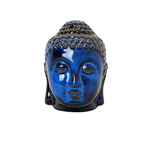 Rechaud Cabeça de Buda Porcelana Azul