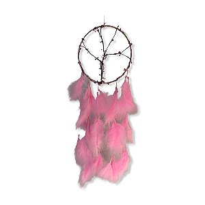Filtro dos Sonhos Árvore da Vida Rosa 65cm