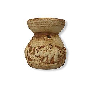 Rechaud Ceramica Bege Elefantes