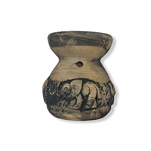Rechaud Ceramica Preto Elefantes