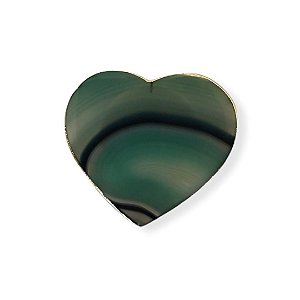 Pop Socket Coração de Pedra Verde
