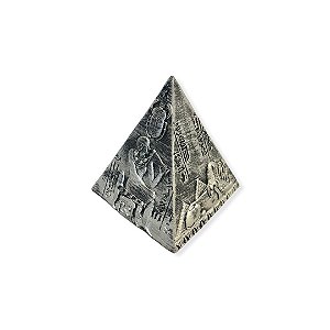 Pirâmide Egípcia de Resina Prateada 9cm