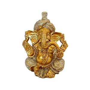 Ganesha Dourado com Glitter 10cm