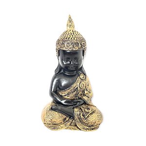 Buda Sentado Meditando Dourado 26cm