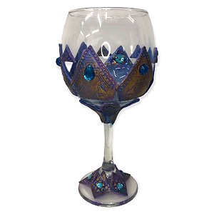 Taça de vidro Lilás