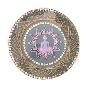Mandala de Madeira Buda Sidarta G