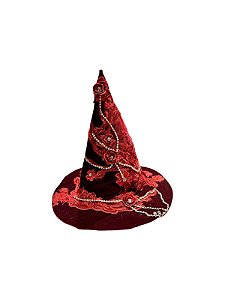 Chapéu de Bruxa Vermelho