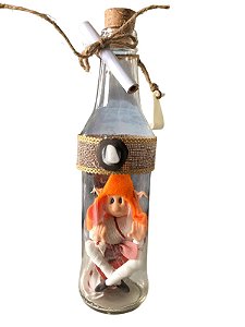 Duendina laranja e branco